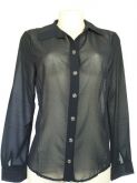 107 - Camisa Chiffon Bolinhas