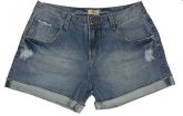 106 - Bermuda Jeans Relevo Trama