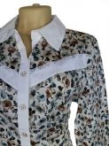 110 - Camisa Floral com Renda